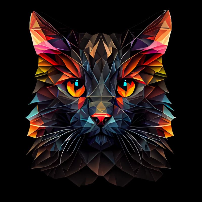 Chaton Chaton Chat Polygone Chat