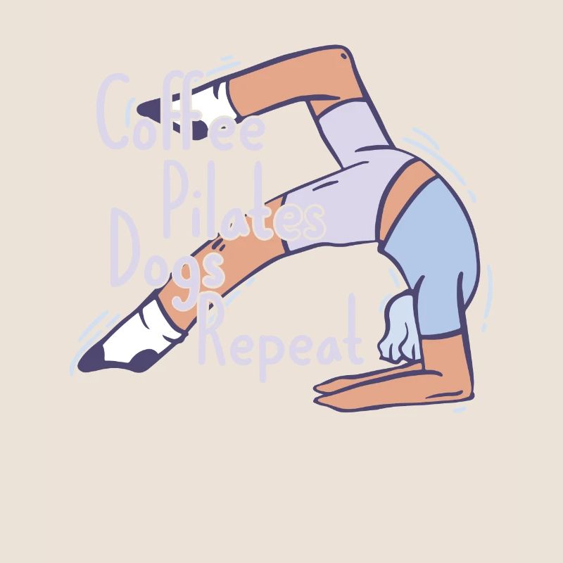 Café Pilates Chiens Répéter Pilates drôle