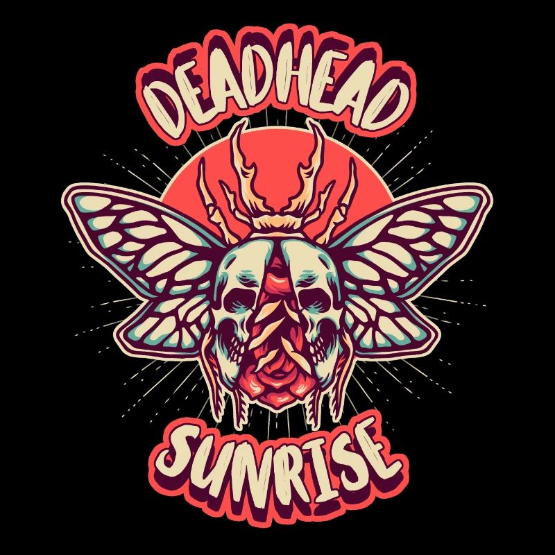 Skull with moth, moth