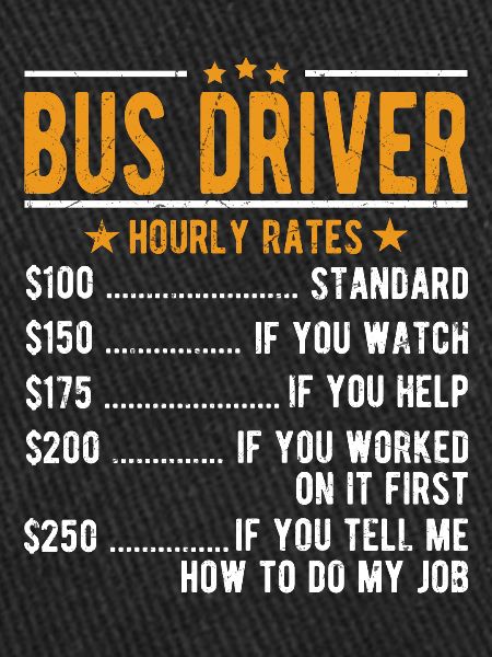 Bus driver hourly wage