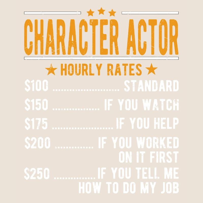 Character Actor Hourly wage