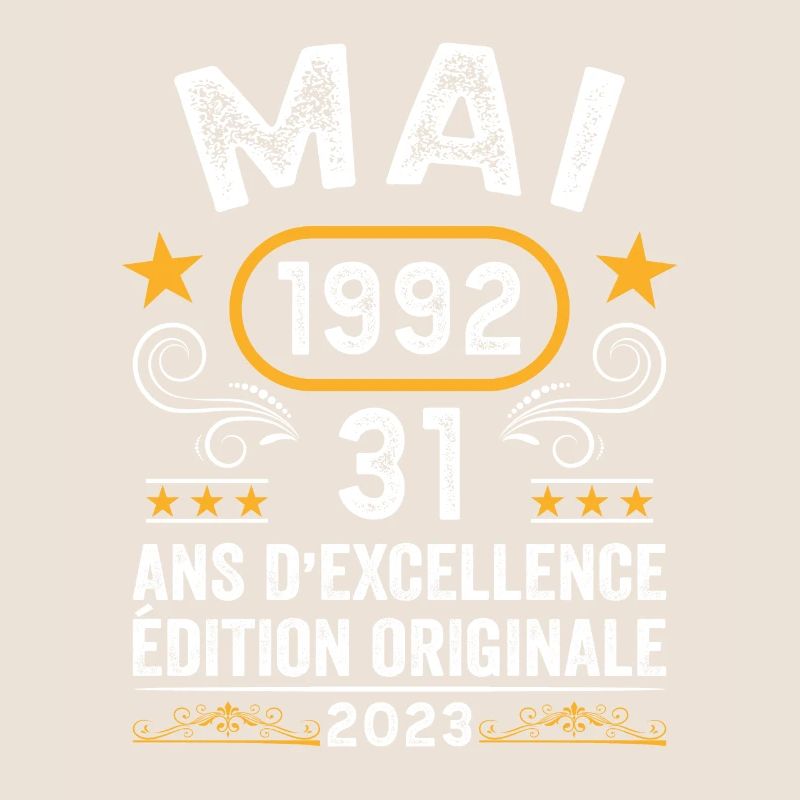 Anniversaire Vintage Idée Cadeau Mai 1992 31