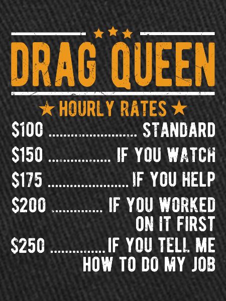 Drag Queen Hourly Wage