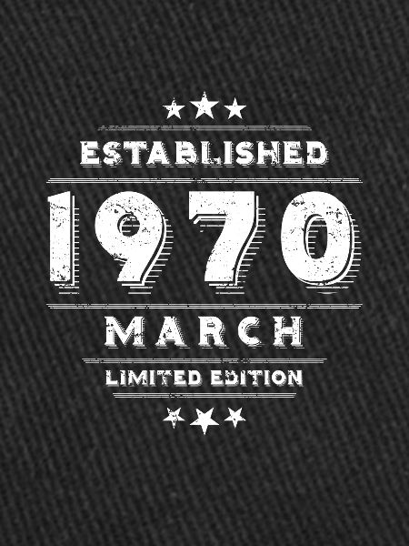Anniversaire en mars 1970 - mars