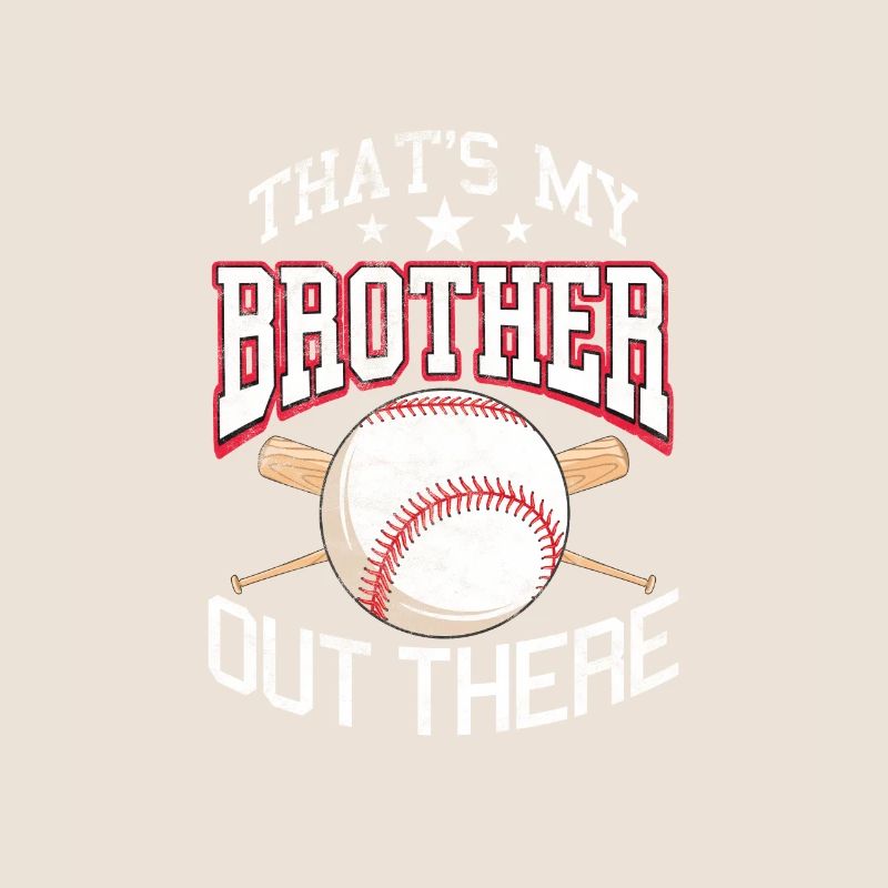 Baseball Schwester Bruder Geschwister Geschenk