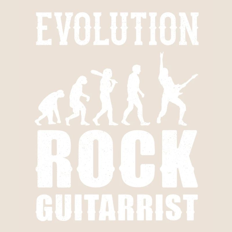 Human Evolution Guitar Band Retro Vintage