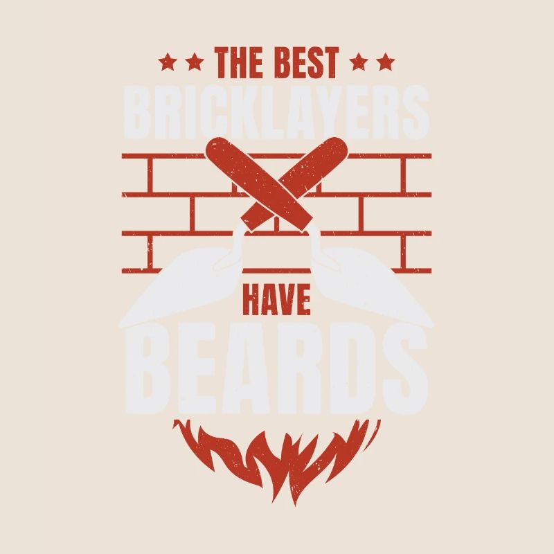 Bearded Bricklayer Brick Mason Beard Gift