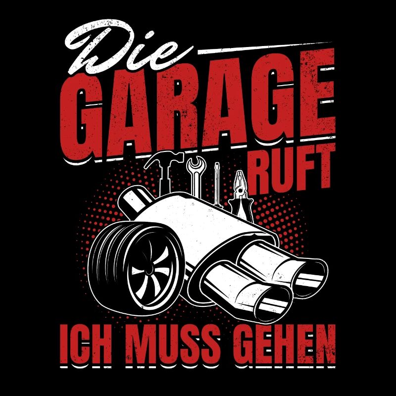 Garage ruft KFZ Mechaniker Oldtimer Bastler Tuning