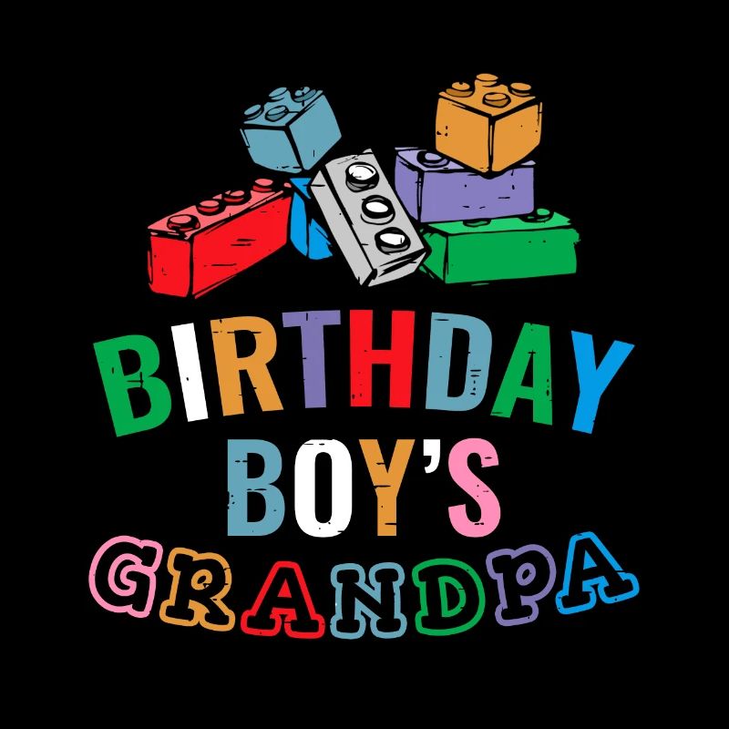 Anniversaire Garçon Grand-père Blocs de construction