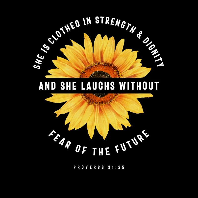 Bible Verse Scripture Religious Proverbs 31:25