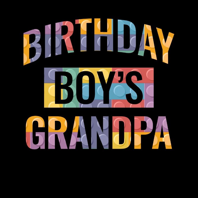 Blocs de construction de grand-père garçon d’anniversaire