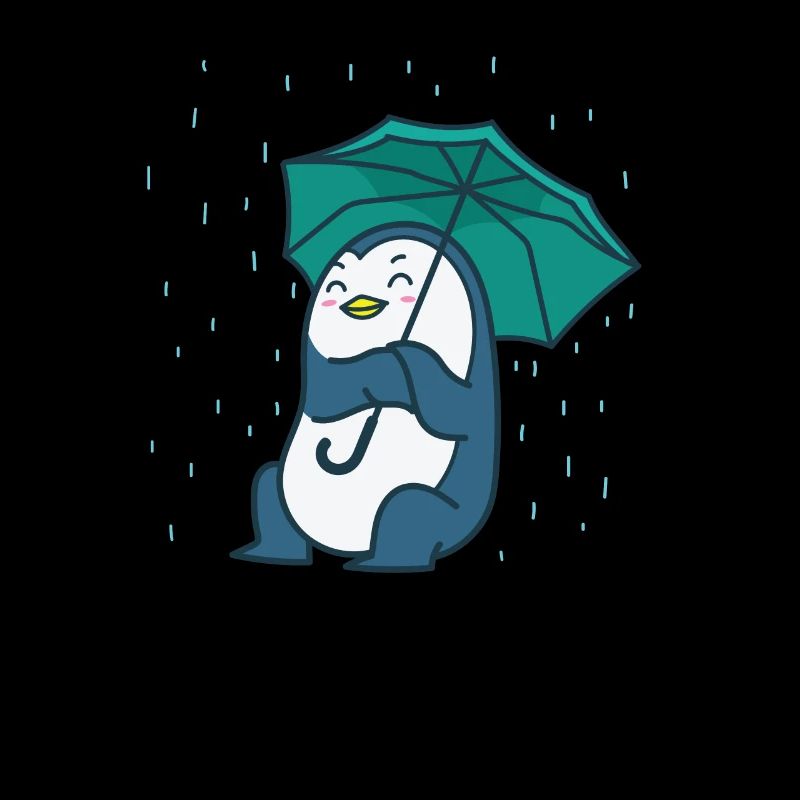 Pingouin avec un parapluie Antarctique