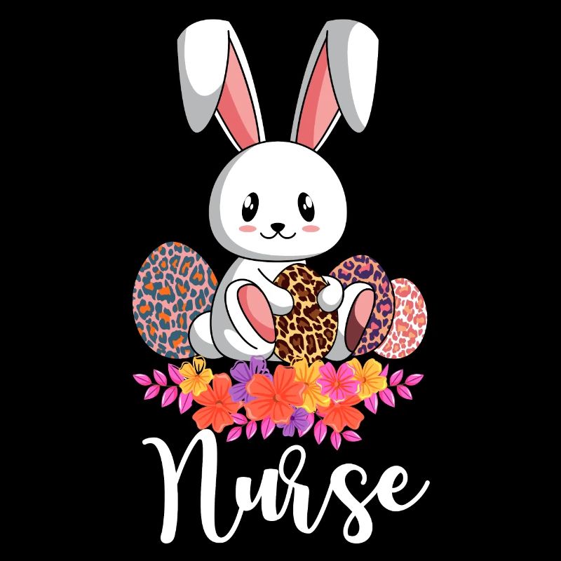 Lapin de Pâques Léopard Infirmière aux œufs de Pâques Pâques