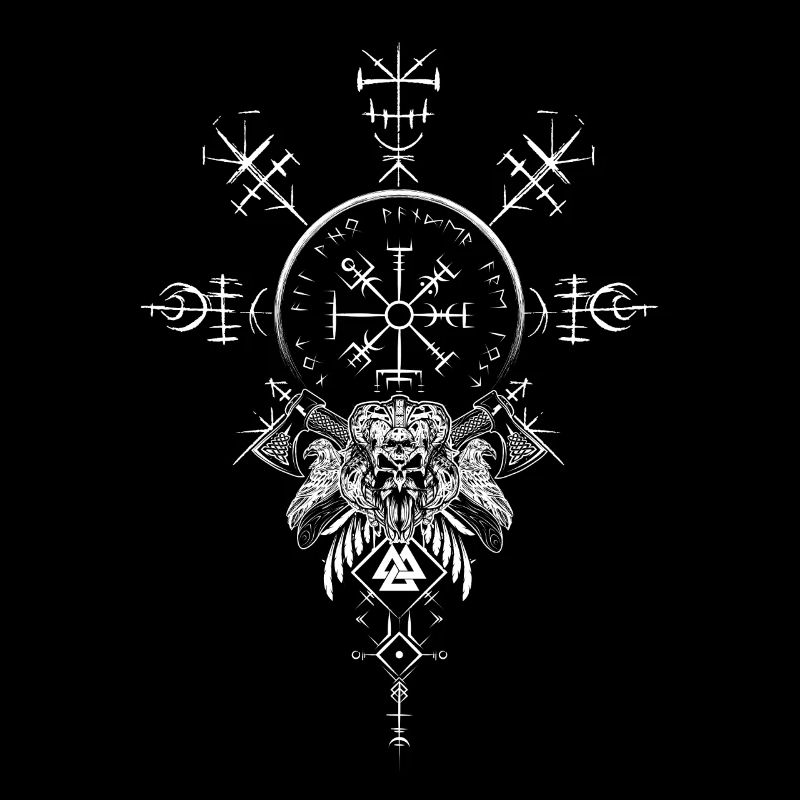 Keltischer Vikinger Vegvisir Kompass Wikinger