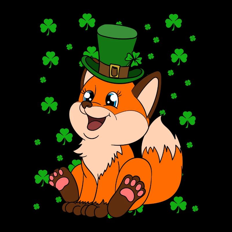 Mignon trèfle renard Saint-Patrick