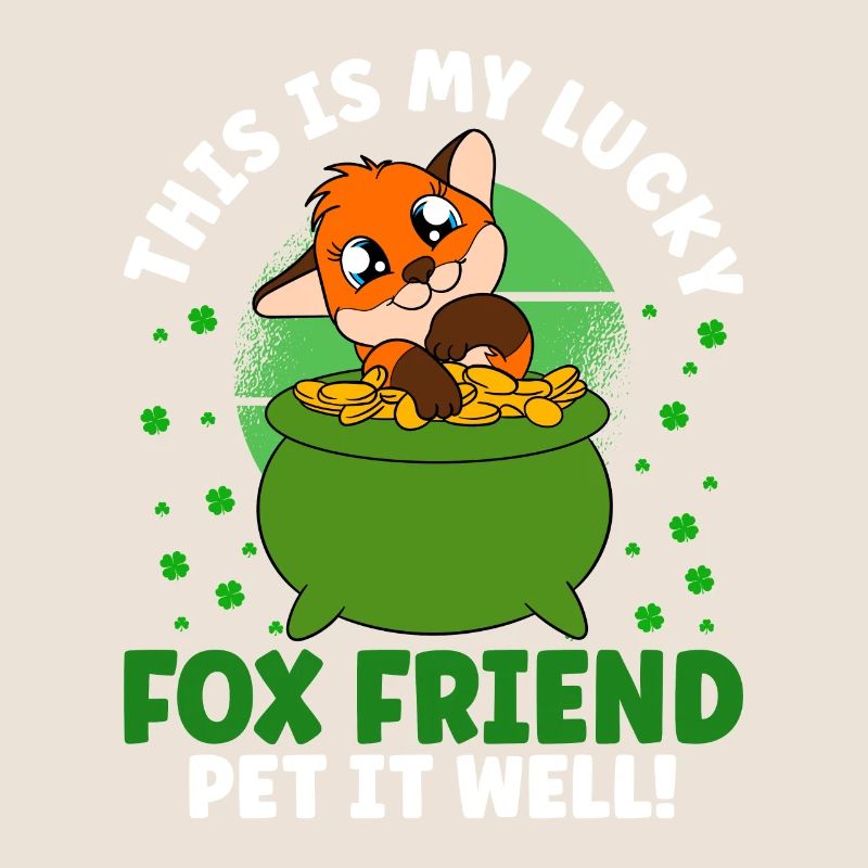 Cute Fox Clover St. Patrick's Day