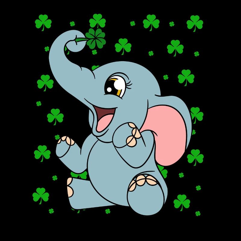 Mignons trèfles d’éléphants Fête de la Saint-Patrick