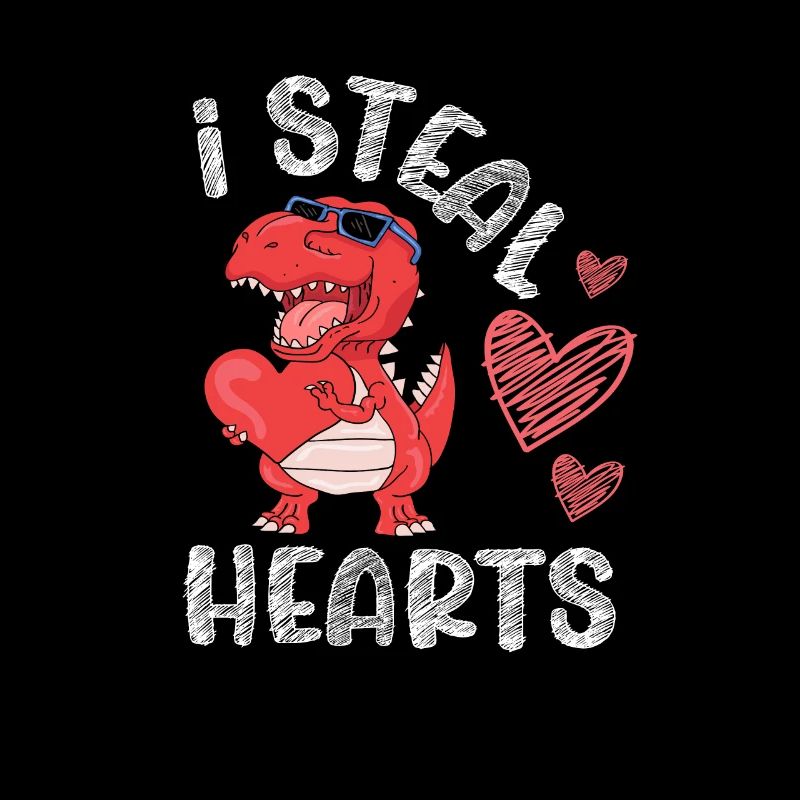 Je vole des cœurs dinosaure Saint-Valentin pour bébé