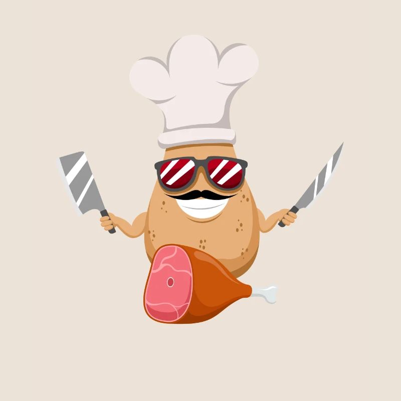 Potatoe Budger Funny Vegetable Hobby Chef
