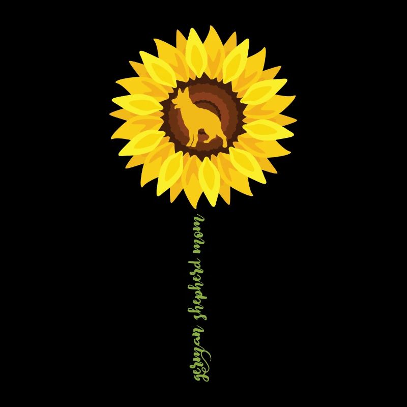 German Shepherd Sunflower Mom