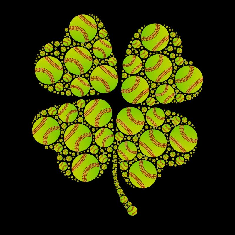 Baseball Clover Lucky Charm Baseball Player