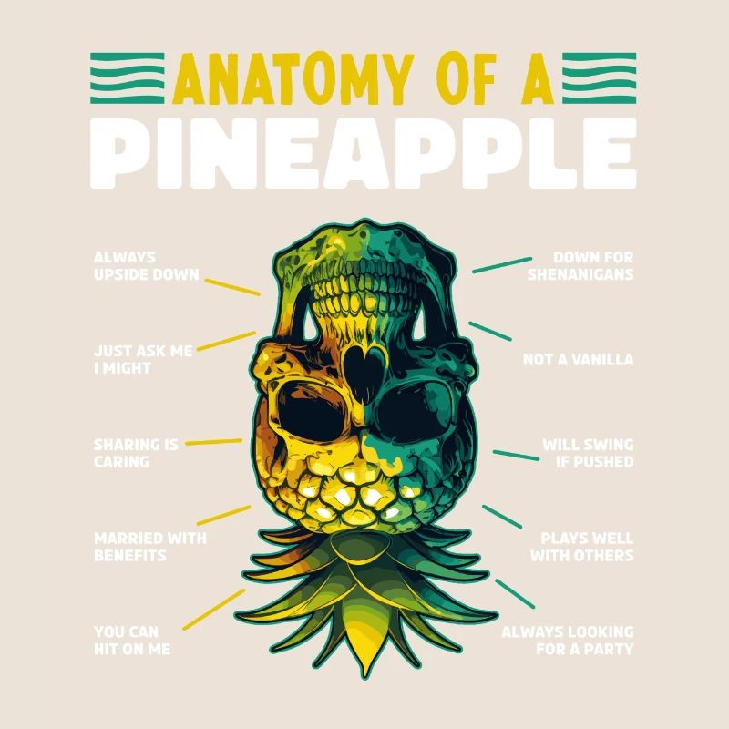 Anatomie d’un ananas drôle à l’envers