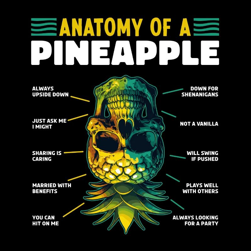Anatomie d’un ananas drôle à l’envers