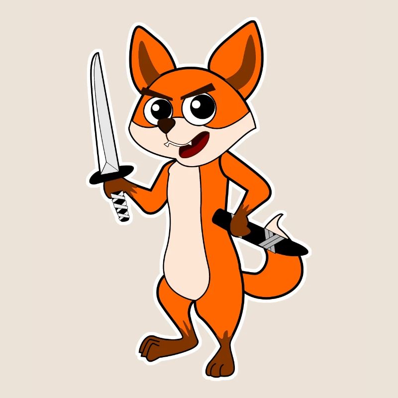 Katana Fox Ninja Sword Épée Samouraï