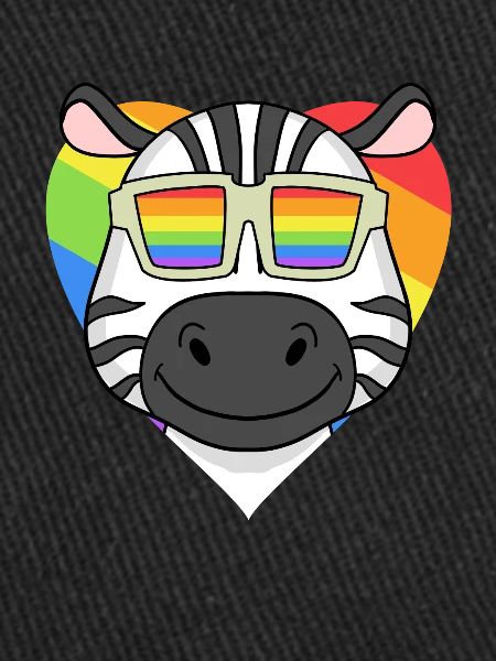 Rainbow - Zebra with glasses