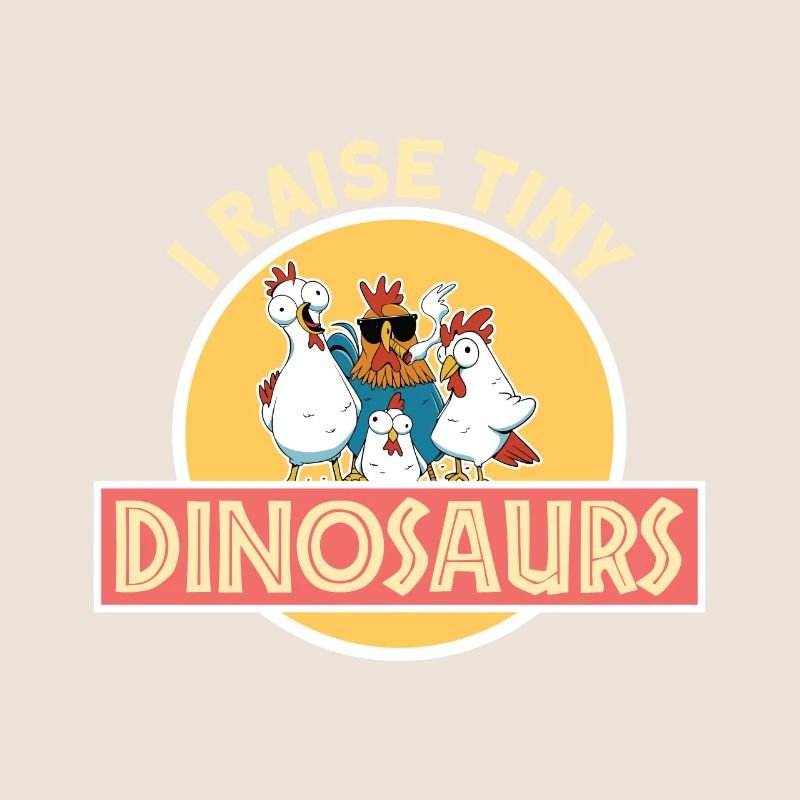 I raise tiny Dino Hühner Hahn Bauer Dinosaurier