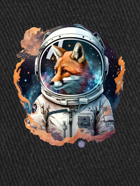 Fox astronaut in space