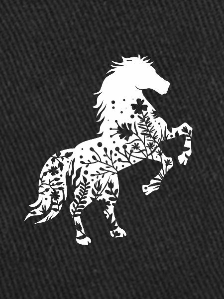 Cheval avec des fleurs