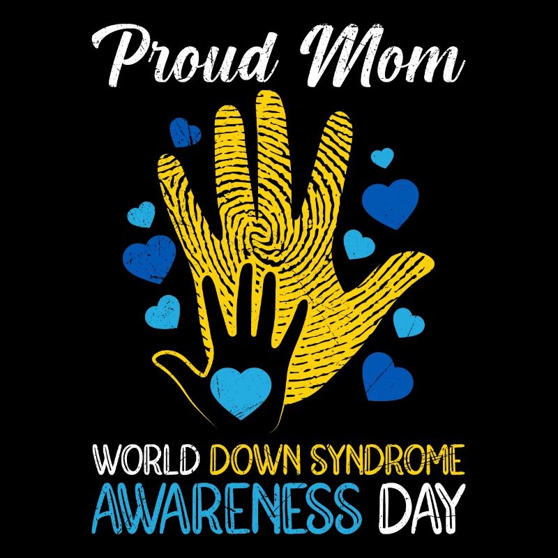 Stolze Mutter Awareness Welt Down Syndrom