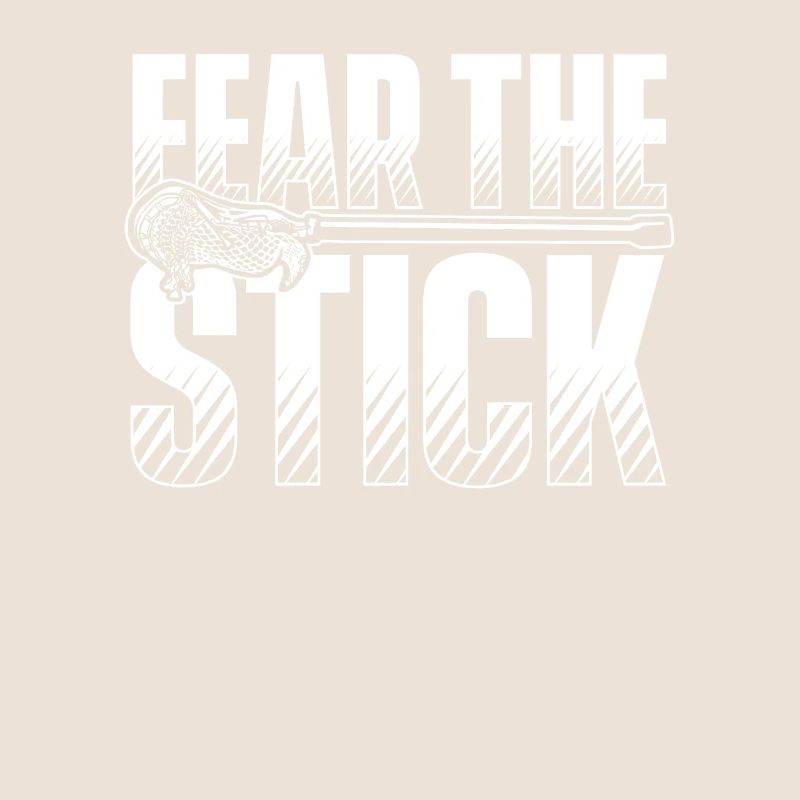 Fear The Stick Intercrosse Lax Player Polo Crosse