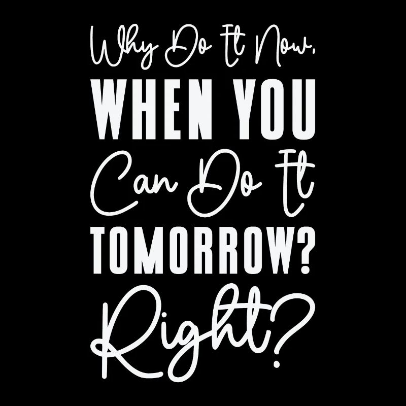 Travail de typographie de relaxation procrastinateur