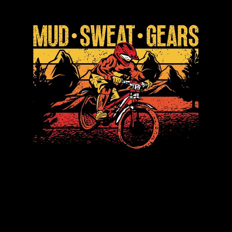VTT Mud Sweat Gear Aime le cycliste de course