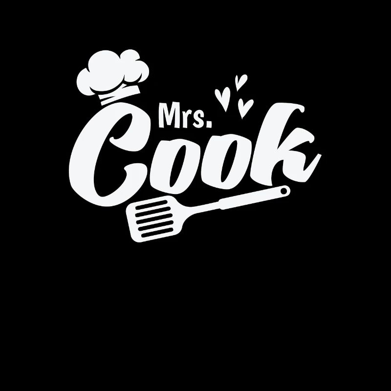 Mme Cook avec chapeau de chef et spatule
