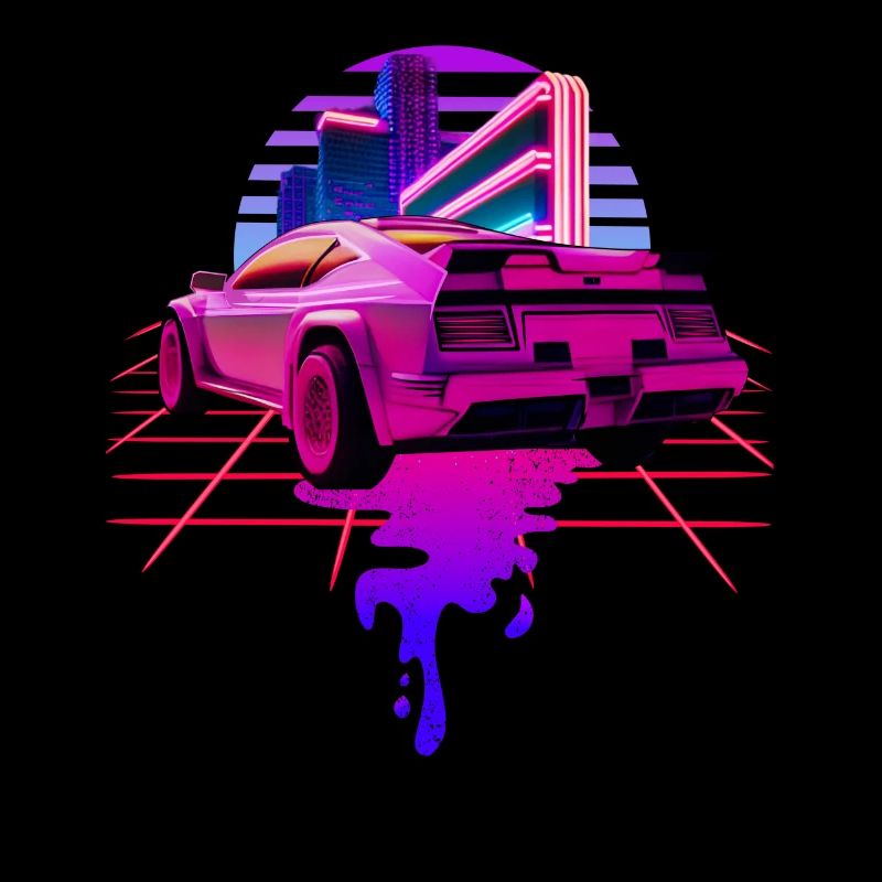 Sport Auto 80s Skyline Vaporwave