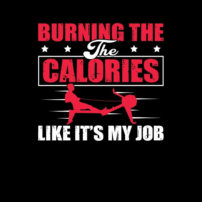 Rowing Machine Burning Calories Funny Row