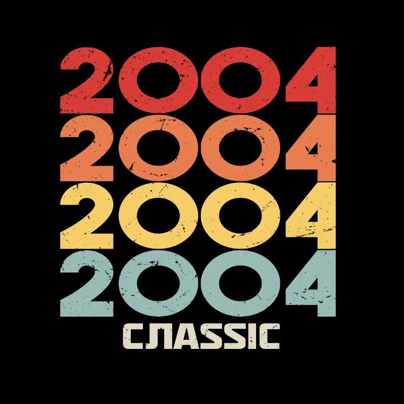 2004 Anniversaire dans le style vintage classique 2004