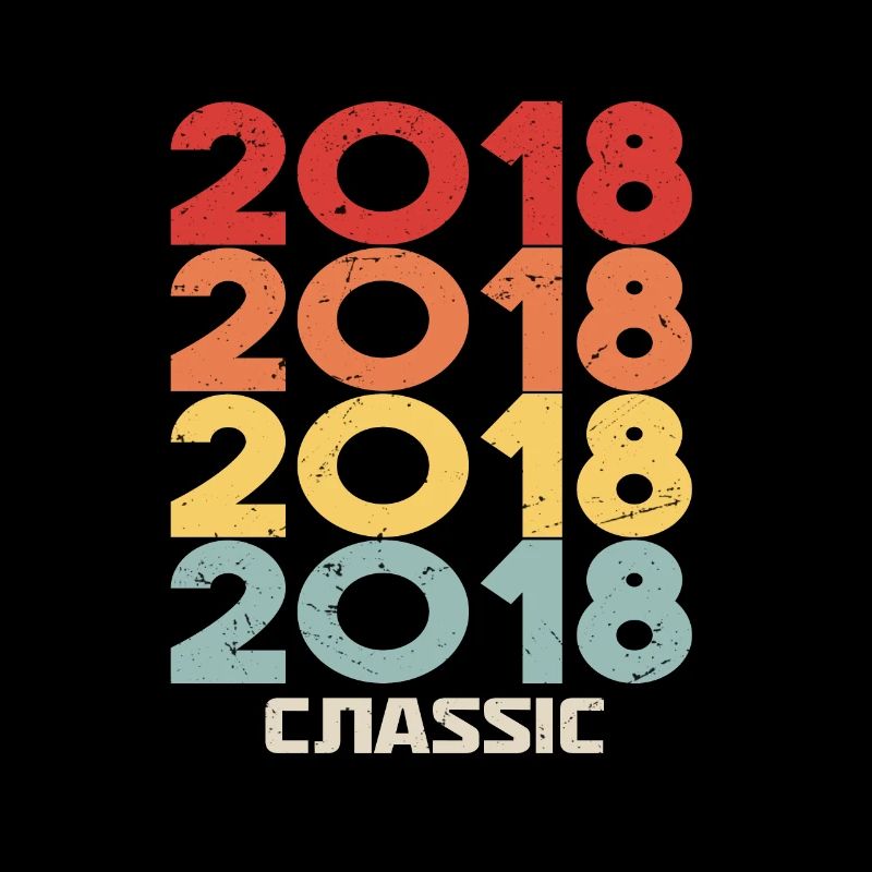 2018 Anniversaire dans le style vintage classique 2018