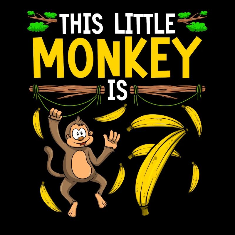 Monkey Birthday 7th Monkey Theme Party Enfants