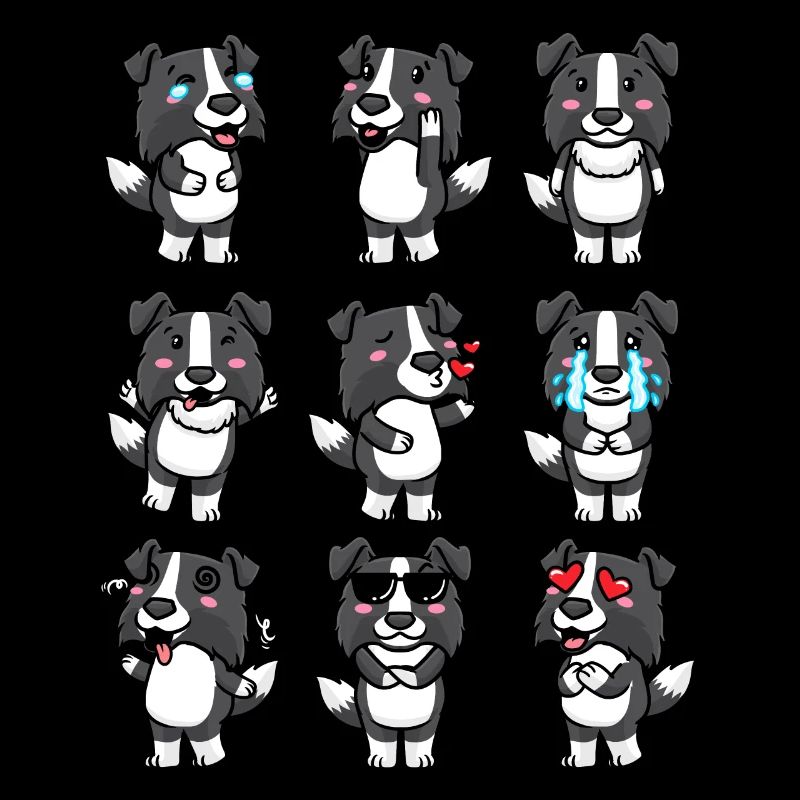 Border Collie Hund Emoticons Hunde