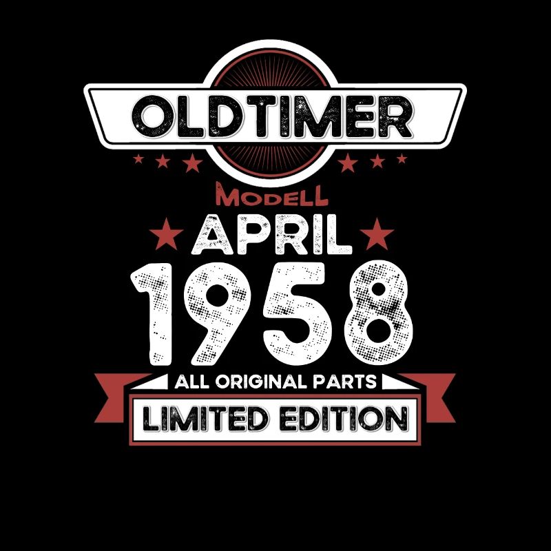 65th birthday man Oldtimer April born 1958