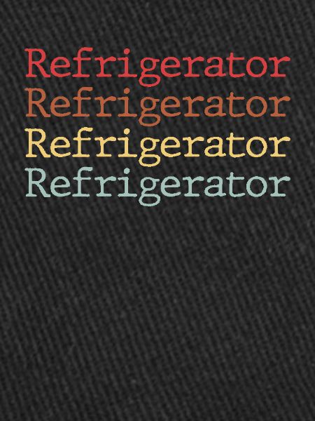 Refrigerator lettering