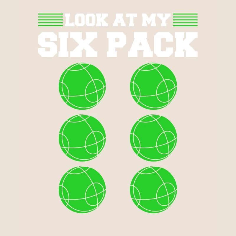 Look At My Bocce Ball Six Pack, Funny Bocci