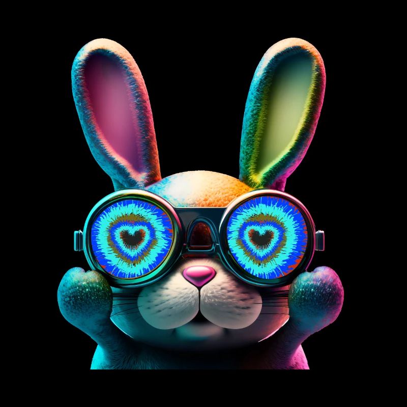 Bunny Face Cool lapin de Pâques avec lunettes