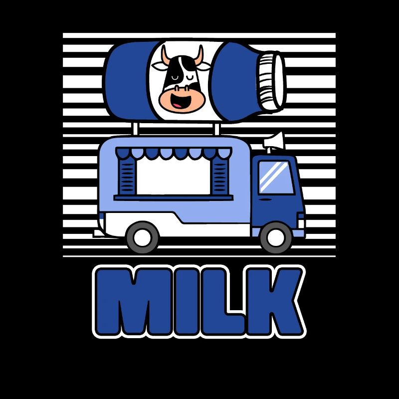 Wagon de lait de vache