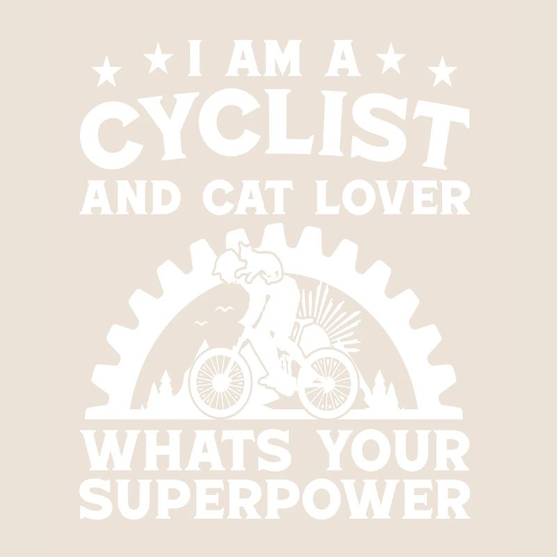 Mountain biker and cat lover superpower