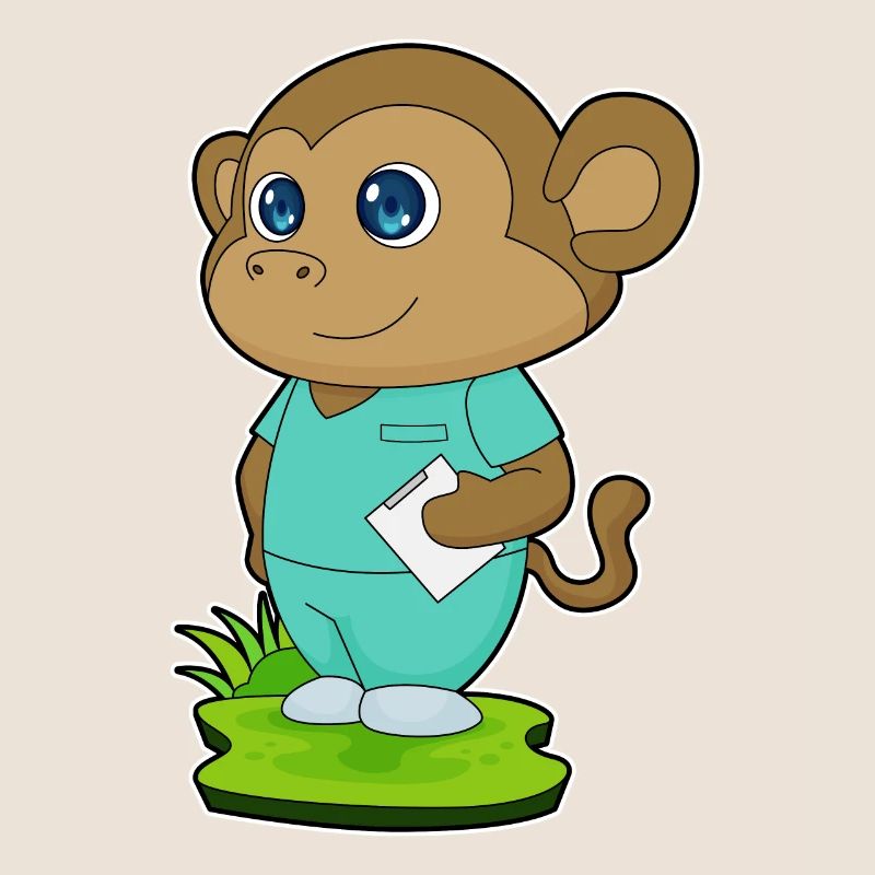 Monkey Nurse Sticky Notes